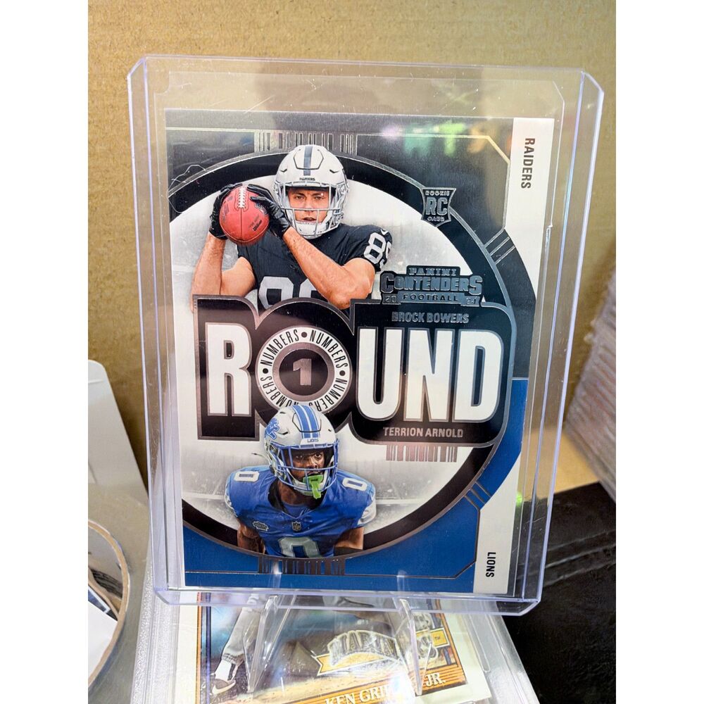 2024 Panini Contenders Round Numbers Brock Bowers Terrion Arnold #23 RC